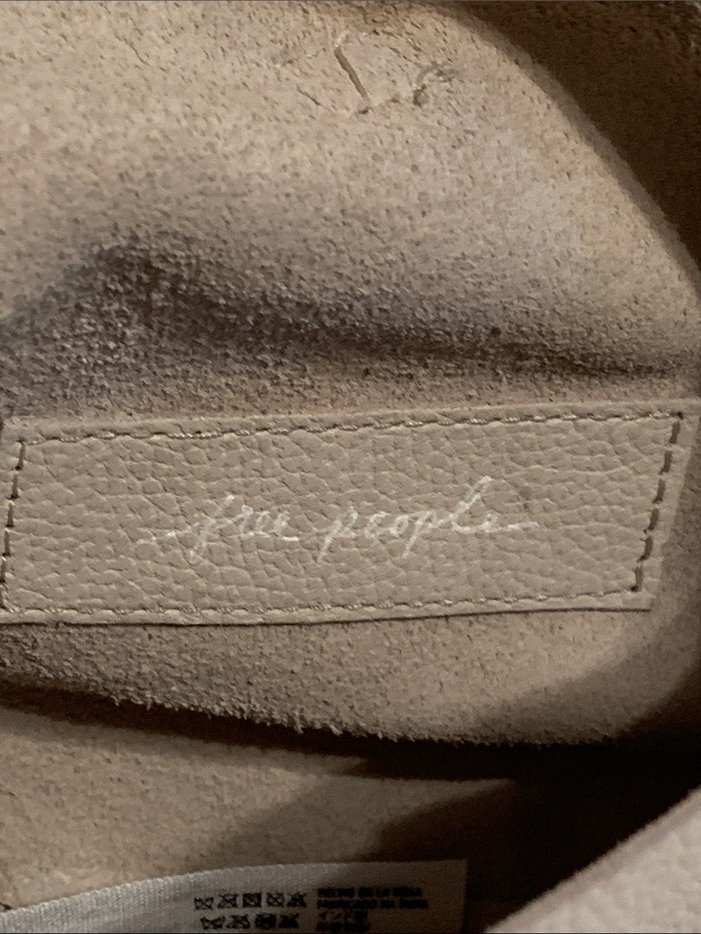 Free People Leather Crossbody Small Purse Vintaged Ivory - Picture 8 of 14
